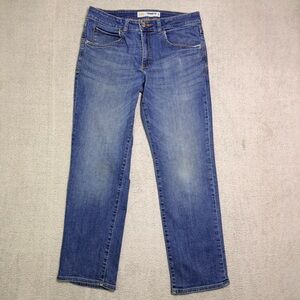 Lee Jeans Men’s 32x28 Blue Medium Wash Whisker Faded Denim Straight Leg Fit